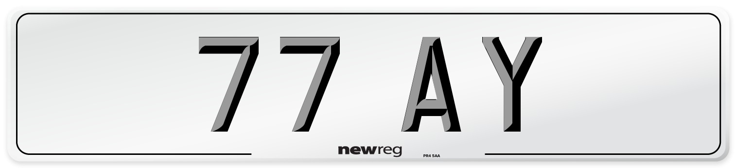 77 AY Number Plate from New Reg
